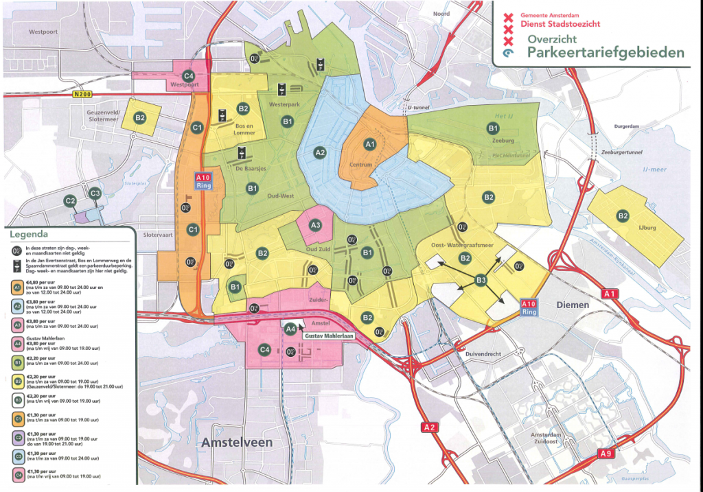 Parkeertarieven Gemeente Amsterdam 2008